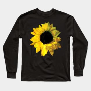 Sunflowers - Yellow Sunflower Closeup Long Sleeve T-Shirt